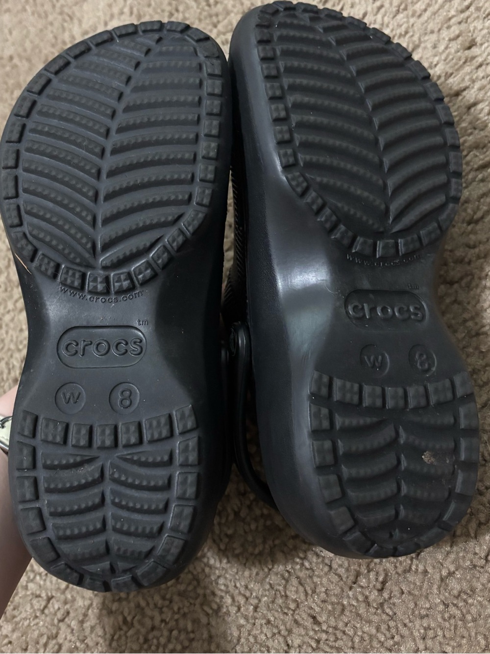 Platform Crocs Black Size Womens 8 - Picture 4 of 4